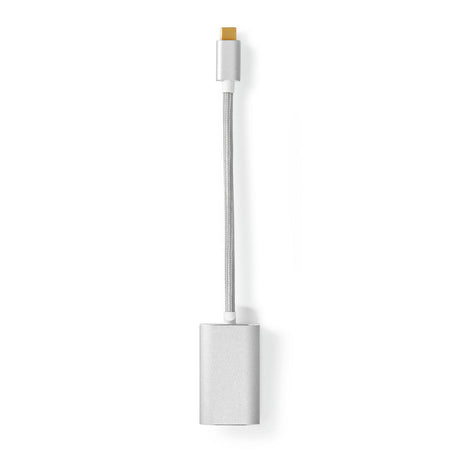 Nedis cctb64680al02 USB-Adapter USB 3.2 Gen 1 USB Typ-C Handel; männlicher HDMI-Handel; Verbinder 0,20 m rund, vergoldetes gestricktes Nylon, silberfarbene Abdeckung, Fensterbox