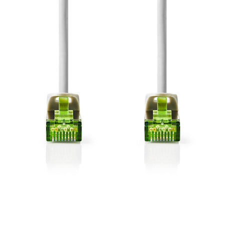 Nedis CCBW85420GY10 Cat7-Kabel S FTP RJ45 Stecker RJ45 Stecker 1,0 m rund lszh grau Fensterbox