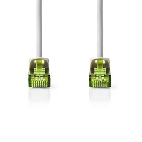 Nedis CCBW85420GY50 Cat7-Kabel S FTP RJ45-Stecker, RJ45-Stecker, 5,0 m, rund, LSZH, graue Fensterbox