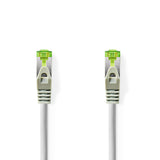 Nedis CCBW85420GY05 Cat7-Kabel S FTP RJ45-Stecker, RJ45-Stecker, 0,5 m, rund, LSZH, graue Fensterbox