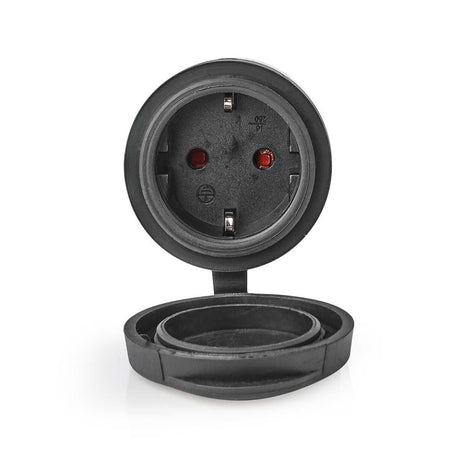 Nedis wifipo110fbk smartlife smart plug wifi ip44 3680w schwarz