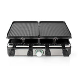 Nedis fcra300fbk8 Raclette-Steingrill für 8 Personen