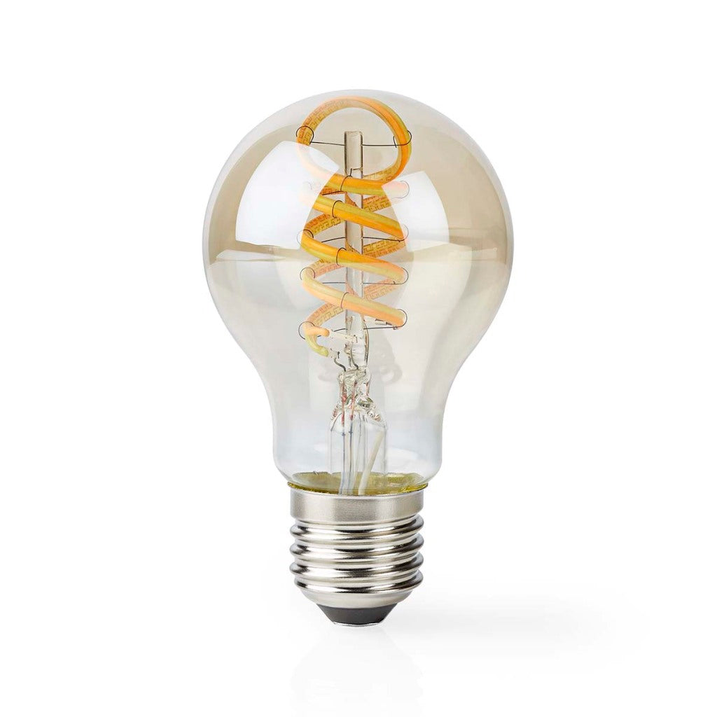 Nedis Wi-Fi LRT10A60 SmartLife LED-Glühlampe, WLAN, E27, 360 lm, 4,9 W, warm bis kaltweiß, 1800–6500 K, Glas, Android Trade; iOS-Peer