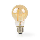 Nedis WiFiLRF10A60 SmartLife LED-Glühlampe, WLAN, E27, 806 lm, 7 W, warmweißes Glas, Android iOS, Birne