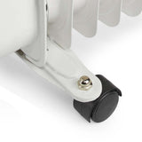 Nedis htoi30wt11 mobiler Ölradiator 1000 1500 2500 W 11 Lamellen einstellbarer Thermostat 3 Heizstufen Kippschutz weiß