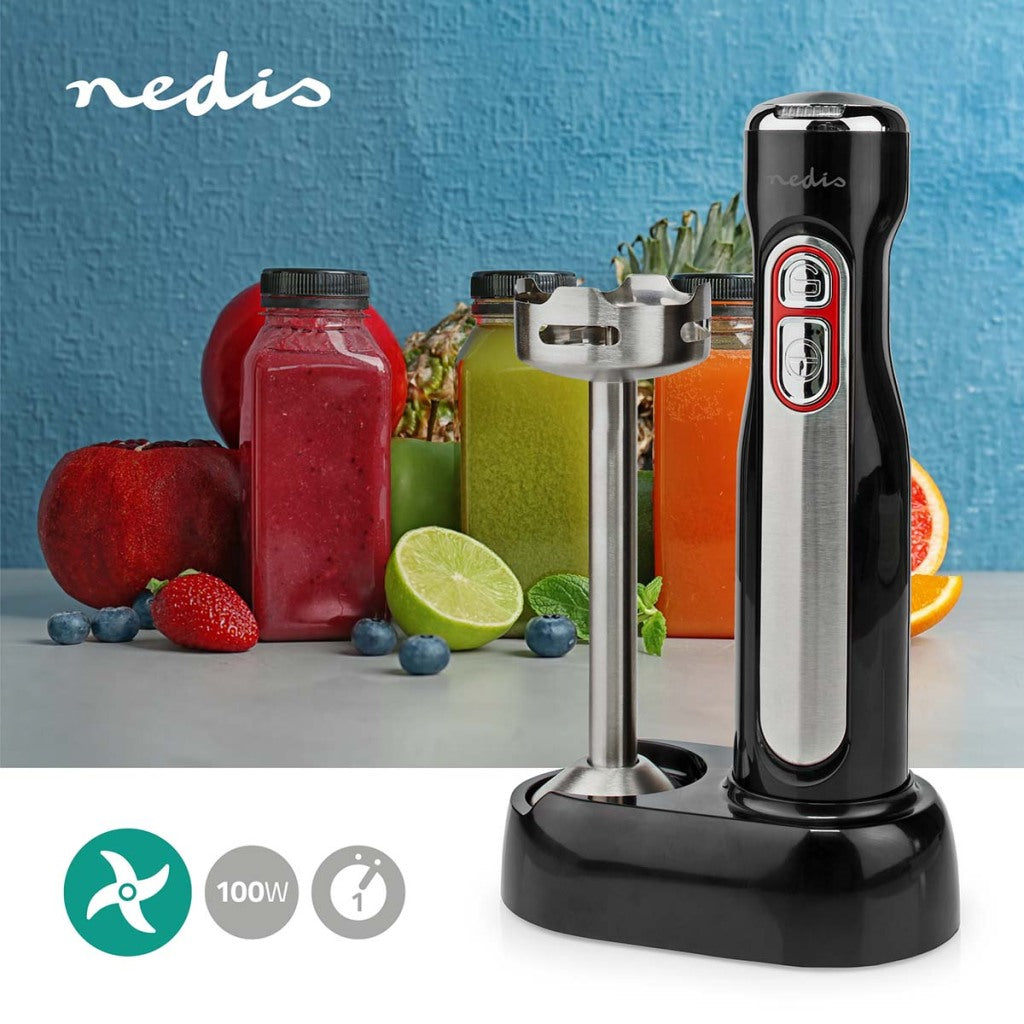 Nedis kahb600bk Stabmixer 100 W Silber Schwarz