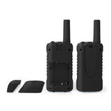 Nedis WLTK0610BK Walkie-Talkie-Set, 2 Mobilteile, bis zu 6 km, Frequenzkanäle: 8 PTT Vox, bis zu 3 Stunden Kopfhörerausgang, 2 Headsets, Schwarz