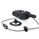 Nedis WLTK0610BK Walkie-Talkie-Set, 2 Mobilteile, bis zu 6 km, Frequenzkanäle: 8 PTT Vox, bis zu 3 Stunden Kopfhörerausgang, 2 Headsets, Schwarz