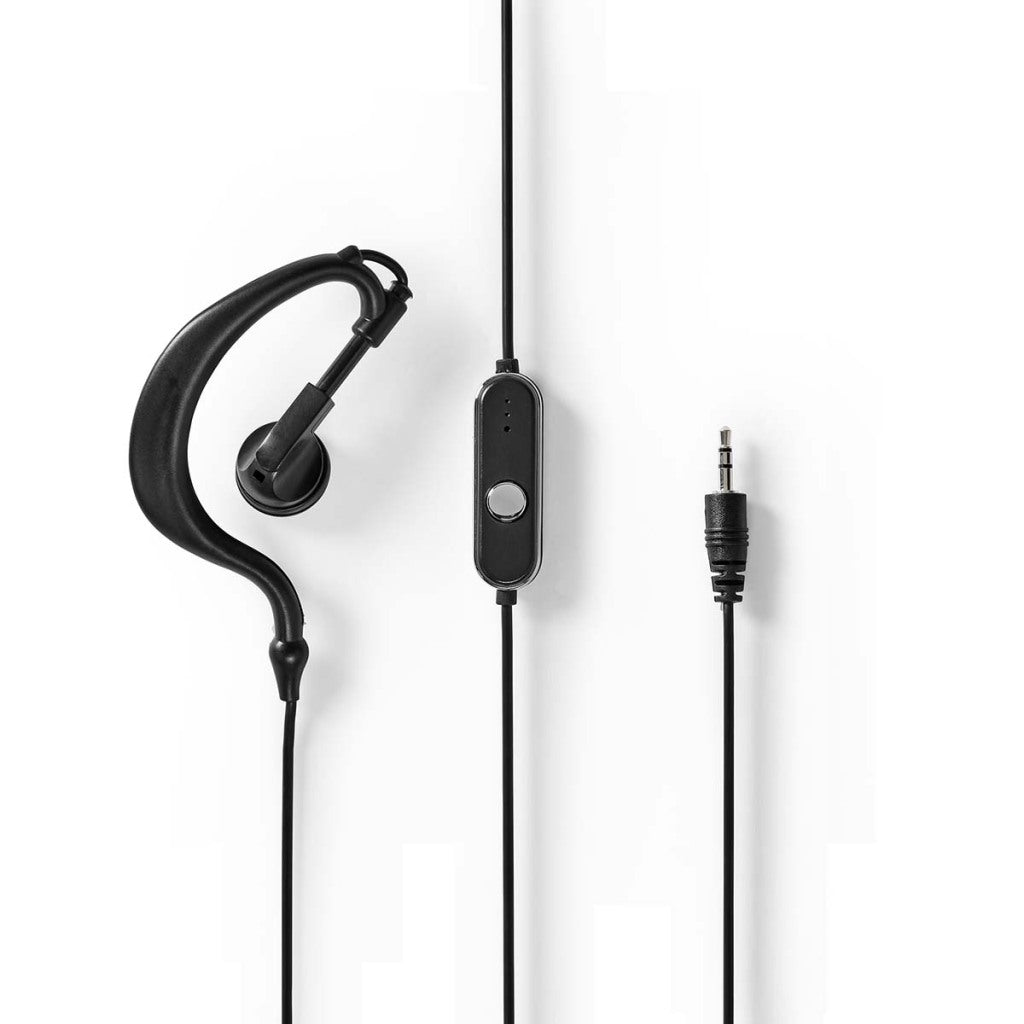 Nedis WLTK0610BK Walkie-Talkie-Set, 2 Mobilteile, bis zu 6 km, Frequenzkanäle: 8 PTT Vox, bis zu 3 Stunden Kopfhörerausgang, 2 Headsets, Schwarz