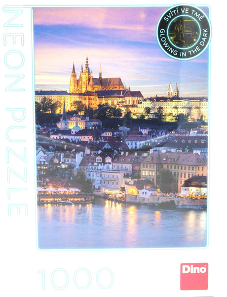 Dinotoys Dino-Puzzle – im Dunkeln leuchtende Prager Burg – 1000 Teile