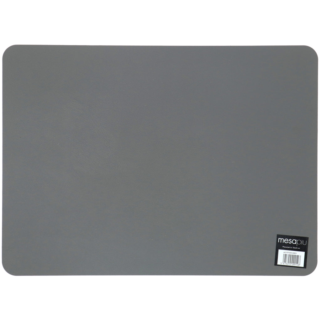Mesapiu Tischset Lederoptik grau 45x33 cm