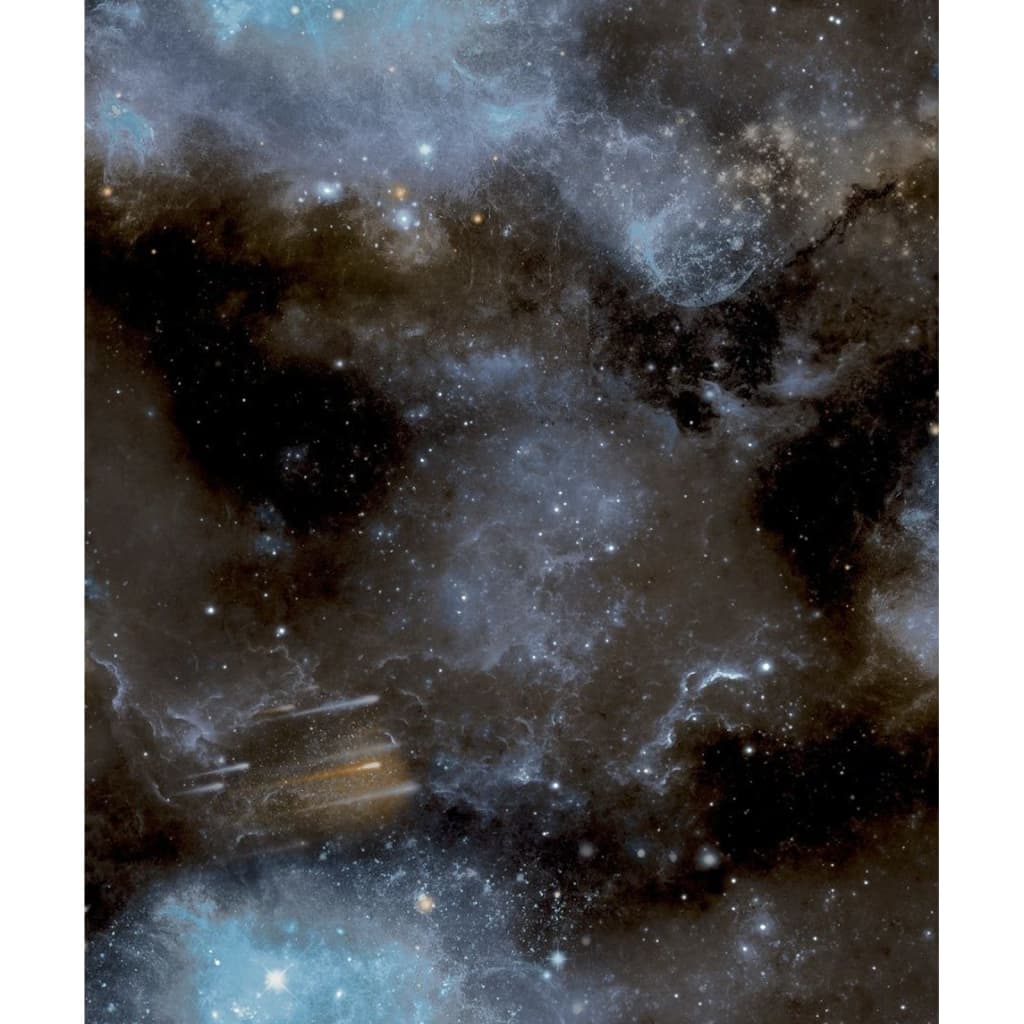 Nordwand Tapete gute Vibes Galaxie mit Sternen blau und schwarz