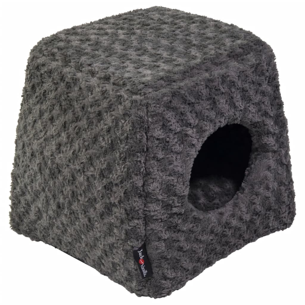Jack und Vanille -Haustierflasche Softy S 40x40x39 cm Rosette grau