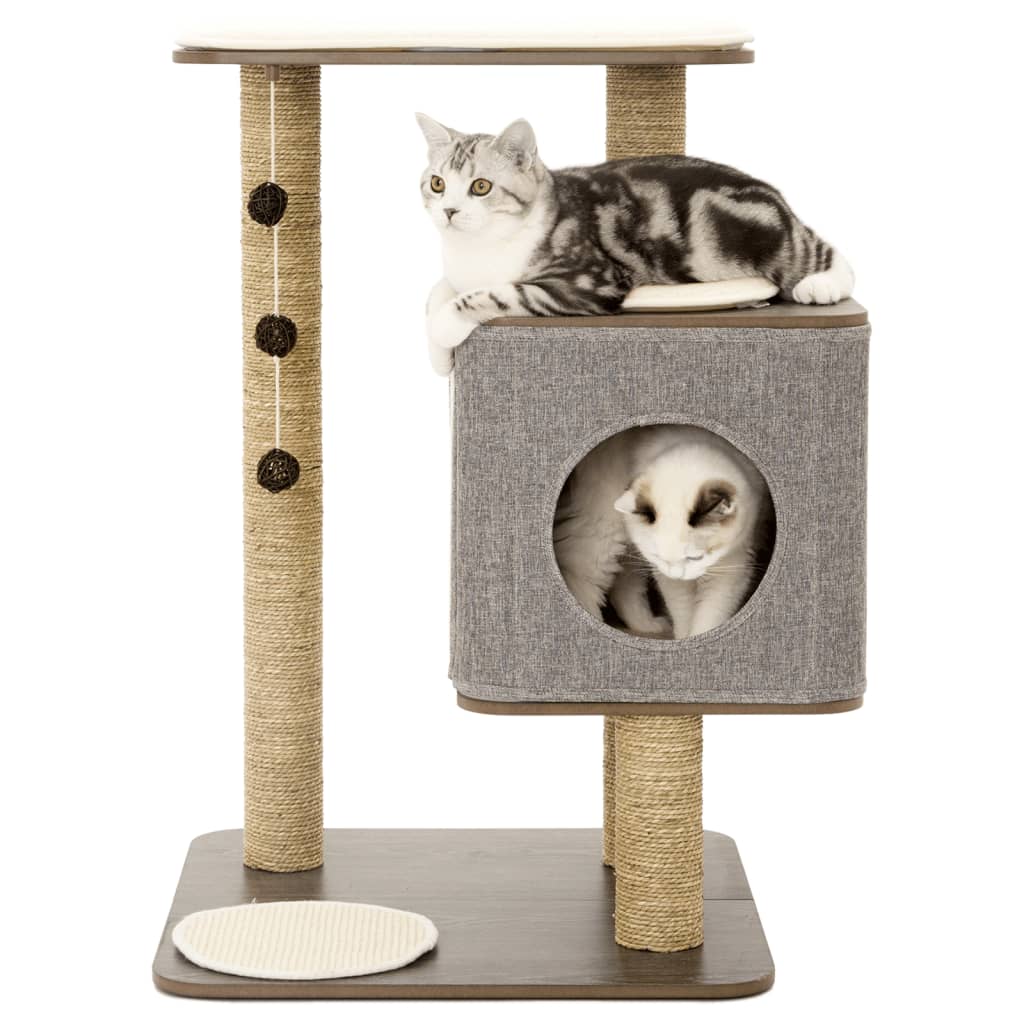 Jack und Vanille -Jack und Vanillekatze Möbel Molly 56x56x80 cm Grau