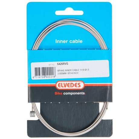 Elvedes-Bremsinnenzug 2.000 mm 1×19-adriger Edelstahl ø1,5 mm mit T-Nippel ø7 × 6 mm