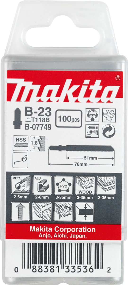 Makita Stichsägeblatt Universal 51 mm T118B – B-07749