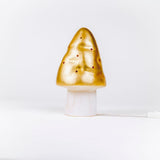 Egmont Lampenpilz gold mit Dimmer.