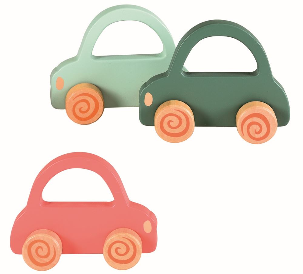 Egmont dsp houten auto's. 6 st. 3 assort