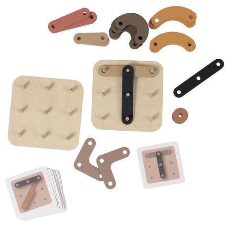 Egmont houten spel, assembleer en teken.
