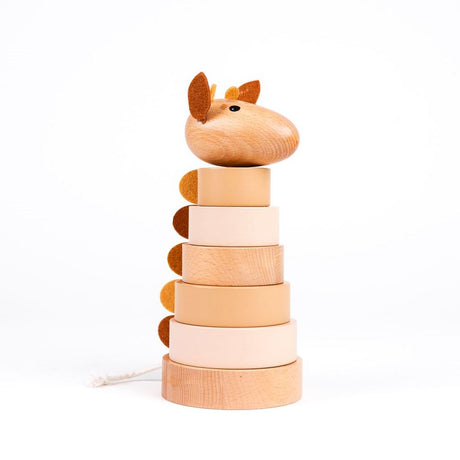 Holzstapel Giraffe Leonie. 21x10x10