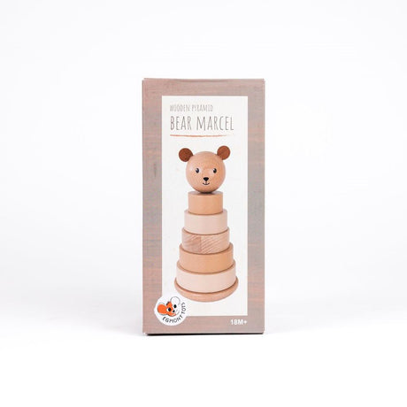 Holzstapel Bär Marcel. 21x10x10 cm