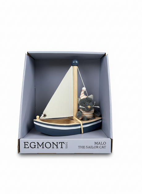 Egmont Malo, die Katze im Boot. 18x18x8
