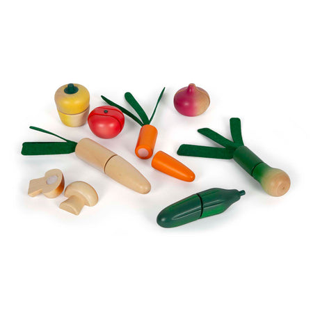 Small Foot - Schneide- und Gemüsespielset Fresh aus Holz, 14-teilig.