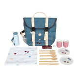 Small Foot - Rucksack mit Picknick-Spielset aus Holz, 14-teilig.