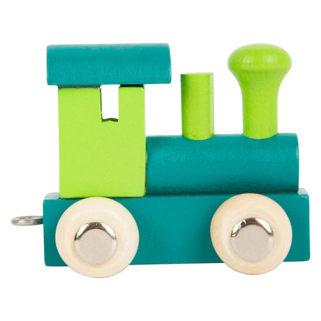 Small Foot - Holzbuchstabenzug-Lokomotive grün - 12 Stück