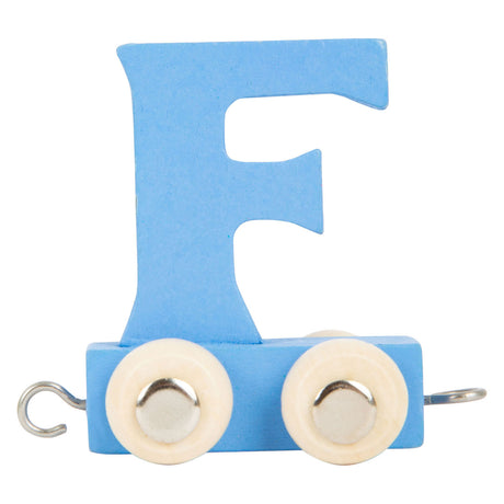 Small Foot - Buchstabenzug aus Holz blau - f - 12 Stück