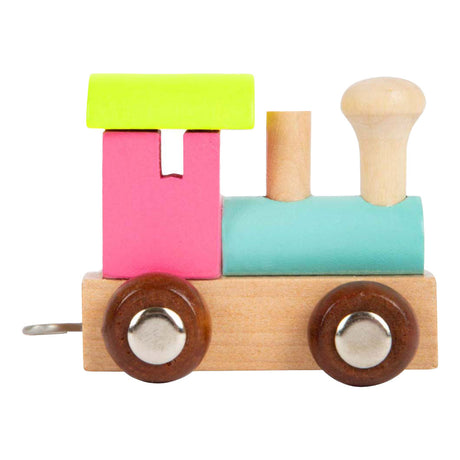 Small Foot – farbige Holzbuchstabenzug-Lokomotive – 12 Stück
