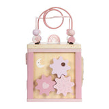 Small foot - houten motor vaardigheden kubus roze