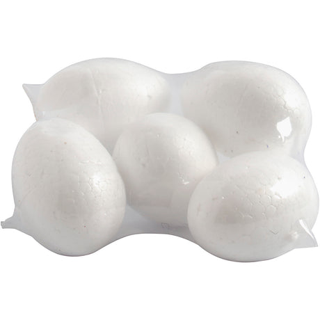 Creativ Company Eier, H: 6 cm, weiß, 5 Stück 1 Box