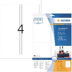 Markenloses Herma-Flaschenetikett ohne Marke. Tinte 90x120 m. 10 Seiten Din A4 40 Stück 8882