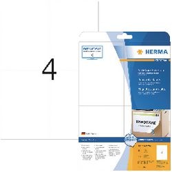Markenlose, abnehmbare Etiketten Herma 5082, weiß, 105 x 148 mm, 100 Etiketten