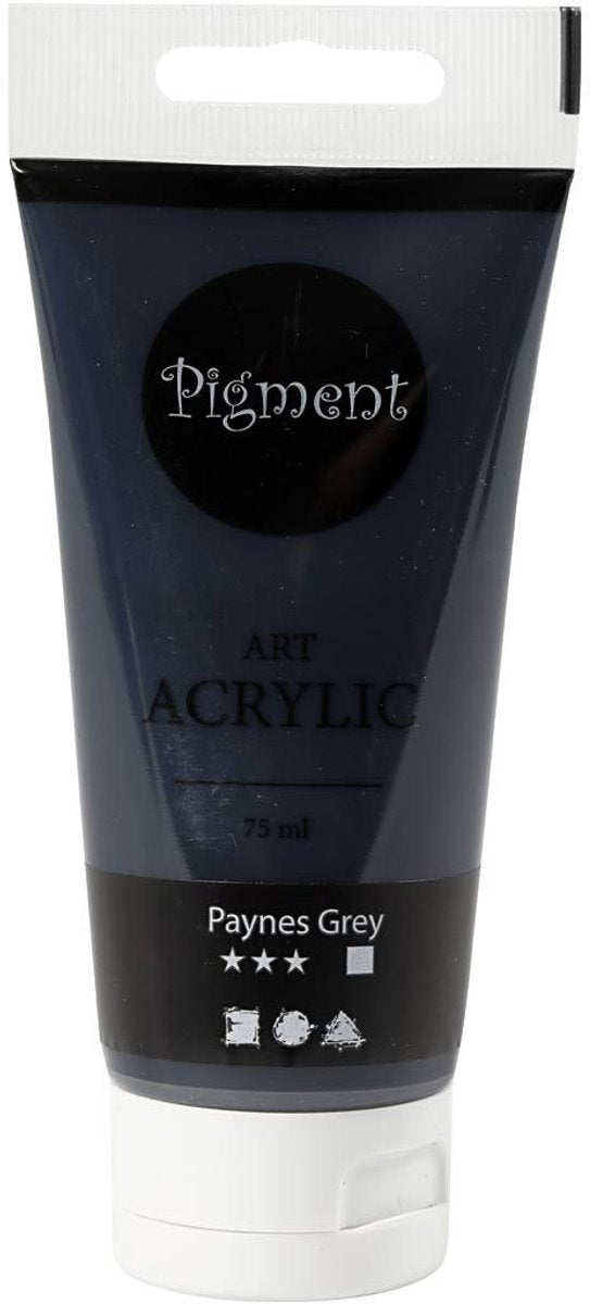 Pigmentkunst-Acrylfarbe Paynesgrau, 75 ml