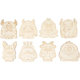 Creativ Company Holzfiguren, Muster, H: 12,4 cm, Stärke 3 mm, 8 Stück 1 Karton