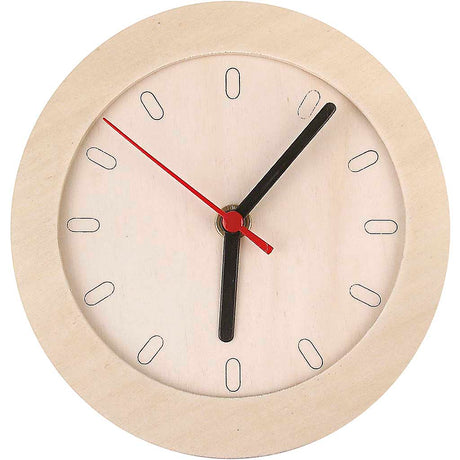 Kreativunternehmen https: www.cchobby.nl Clock-with-wooden-frame-d-15-cm-1-piece