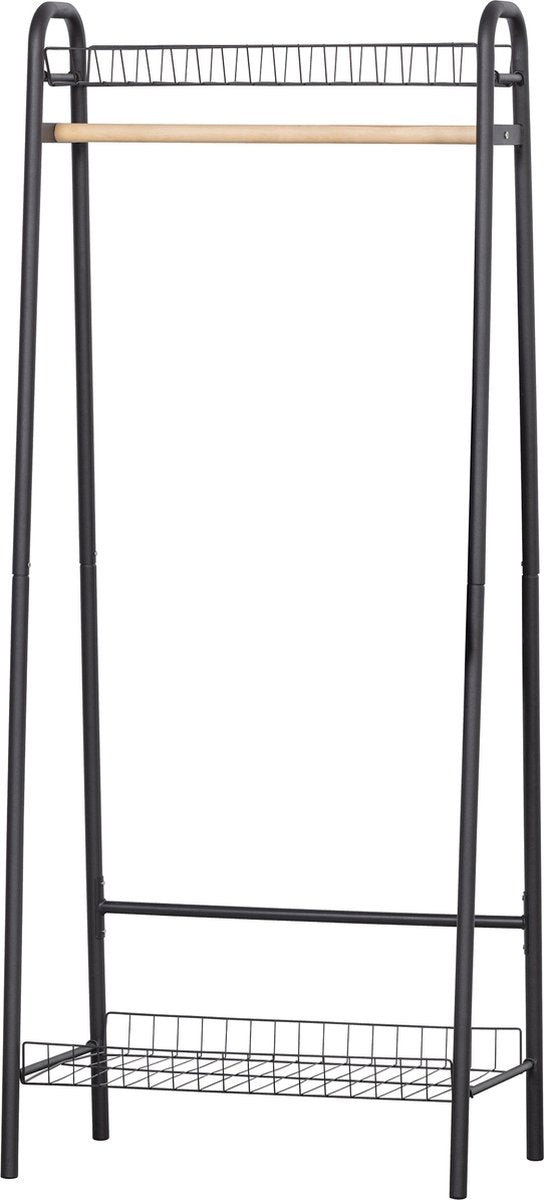 Woood jovi kledingrek - metaal - zwart - 167x70x41
