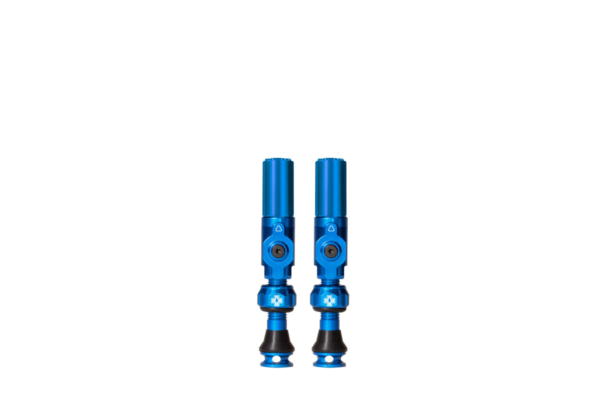 Muc-off Tubeless-Ventil Big Bore Hybrid kleines blaues Auto Schräderventil 30 mm