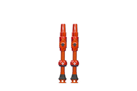 Muc-off Tubeless-Ventil Big Bore Lite großes orangefarbenes Presta-Ventil 45 mm