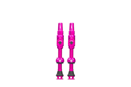 Muc-off Tubeless-Ventil Big Bore Lite großes rosa französisches Presta-Ventil 45 mm
