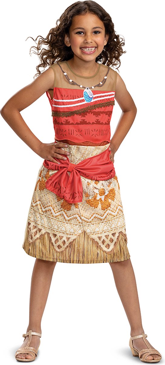Verkleidung Disney – Moana, Kostüm Moana Vaiana klassisch, Größe S (5 – 6 Jahre), Mädchen