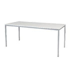 Vergader- en kantinetafel 180x80x74cm wit aluminium