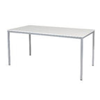 Vergader- en kantinetafel 160x80x74cm wit aluminium