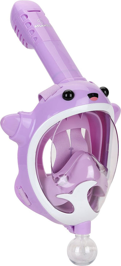 Atlantis full face mask whale - snorkelmasker met waterpistoolfunctie - kinderen - paars