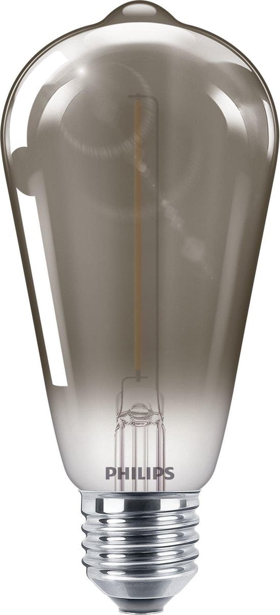 Philips led edison zwart - 15 w - e27 - warmwit licht