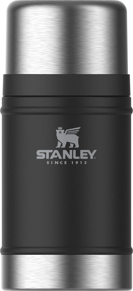Stanley klassisches, legendäres Lebensmittelglas 0,7 l – Thermos-Lunchbox hält 15 Stunden warm – Deckel dient als Schüssel – auslaufsicherer Lebensmittelbehälter – BPA-frei – spülmaschinenfest – mattschwarz