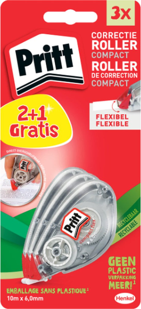 Pritt Kompaktroller Flex 6 mm x 10 m 2+1 gratis