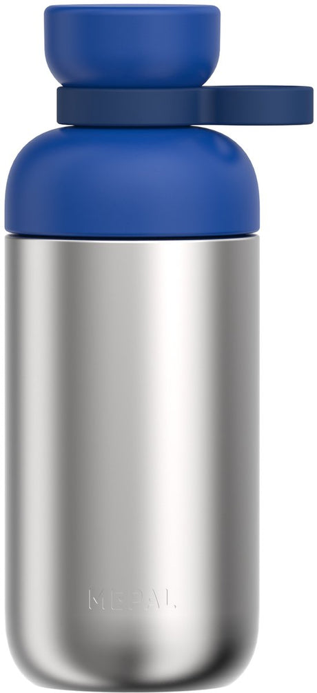 Mepal waterfles roestvrij staal vita - 500 ml - 2 openingen voor extra drinkgemak - drinkfles rvs - vivid blue